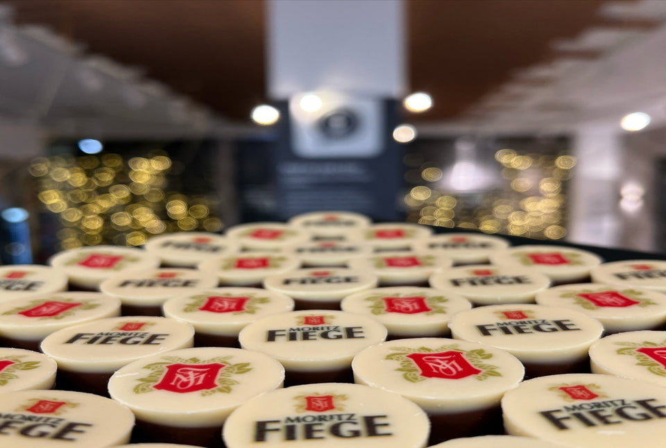 Die MORITZ FIEGE Bier-Praline MORITZ FIEGE FANSHOP